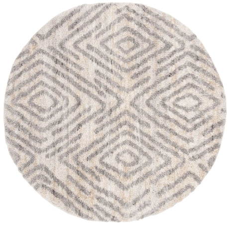 Safavieh Berber Shag 200 5'-3" x 5'-3" Rug in Cream / Grey