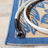 Safavieh Courtyard 5'-3" x 7'-7" Rug in Natural / Blue