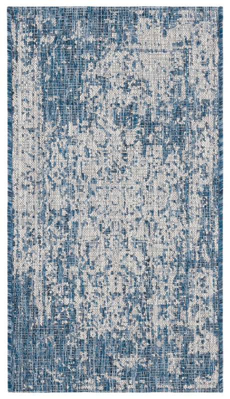 Safavieh Courtyard 2'-0" x 3'-7" Rug in Navy / Grey