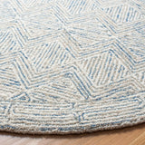 Safavieh Micro-Loop 5'-0" x 5'-0" Rug in Blue / Ivory