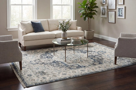 Dynamic Rugs Juno 6882 Dark Blue / Cream Rugs - Room