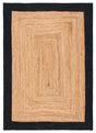 Safavieh Natural Fiber 4'-0" x 6'-0" Rug in Natural / Black