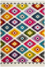 Safavieh Fiesta Shag 4'-0" x 6'-0" Rug in Cream / Multi
