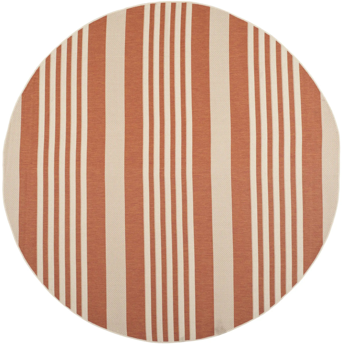 Safavieh Courtyard 7'-10" x 7'-10" Rug in Terracotta / Beige