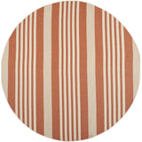 Safavieh Courtyard 7'-10" x 7'-10" Rug in Terracotta / Beige