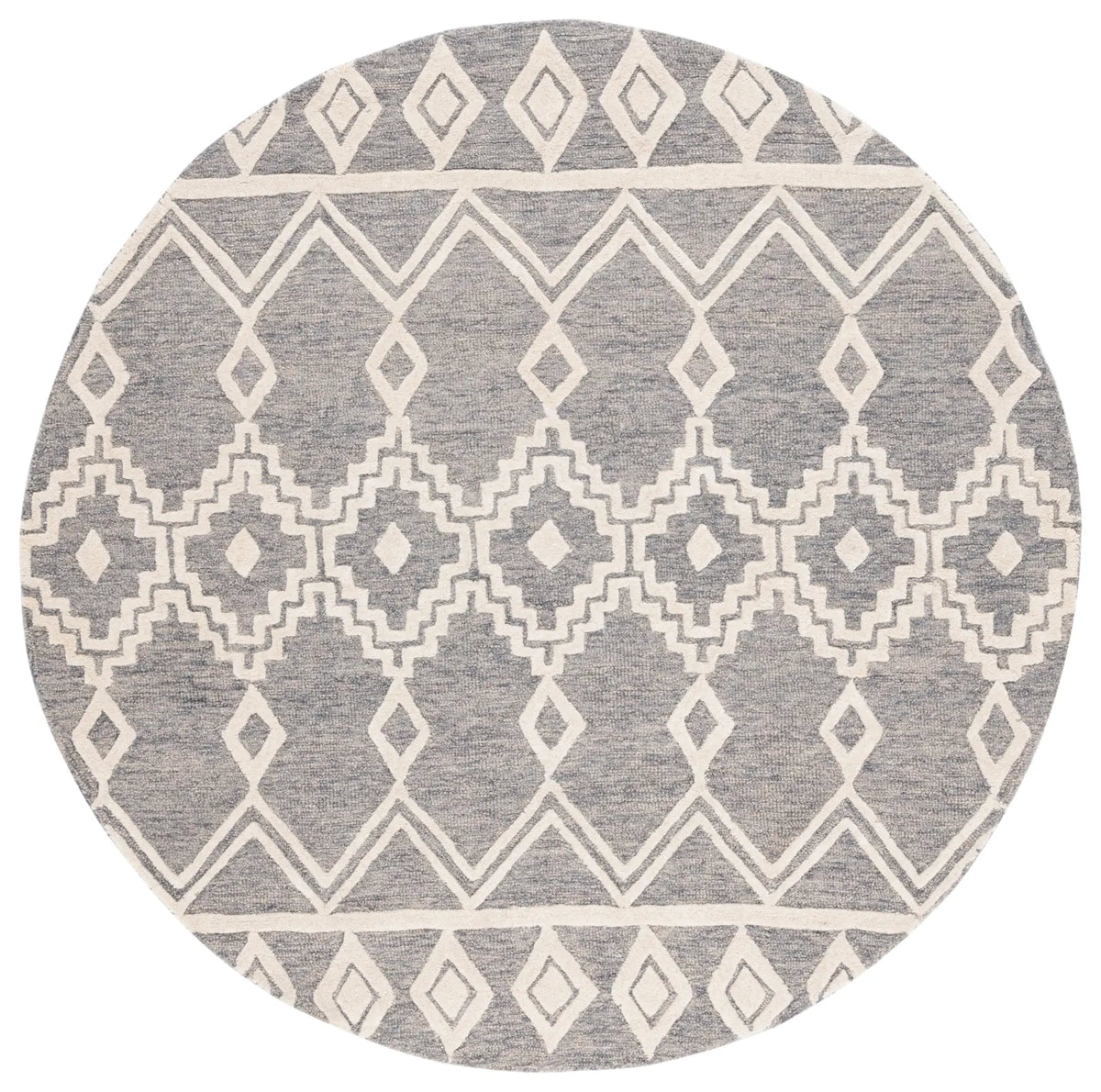 Safavieh Abstract 6'-0" x 6'-0" Rug in Grey / Ivory