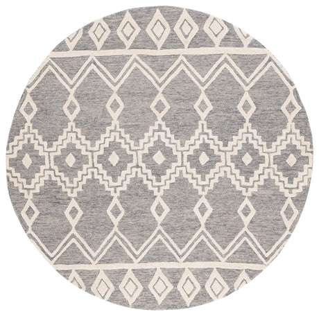 Safavieh Abstract 6'-0" x 6'-0" Rug in Grey / Ivory