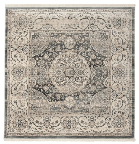 Safavieh Vintage Persian 5'-0" x 5'-0" Rug in Dark Grey / Ivory