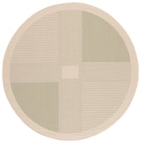 Safavieh Courtyard 6'-7" x 6'-7" Rug in Natural / Olive
