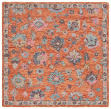 Safavieh Blossom 6'-0" x 6'-0" Rug in Rust / Blue