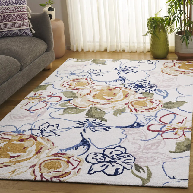 Safavieh Jardin 4'-0" x 6'-0" Rug in Ivory / Pink