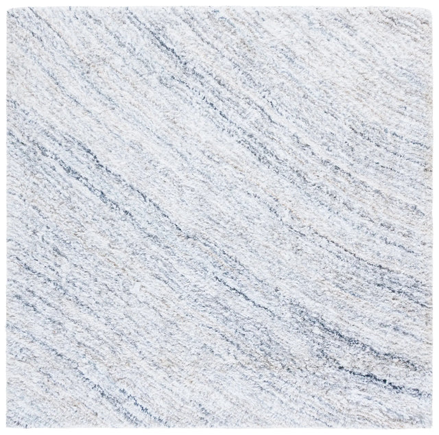 Safavieh Glory Shag 6'-0" x 6'-0" Rug in Ivory / Light Blue