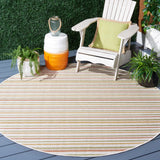 Safavieh Courtyard 6'-7" x 6'-7" Rug in Beige / Rust Yellow