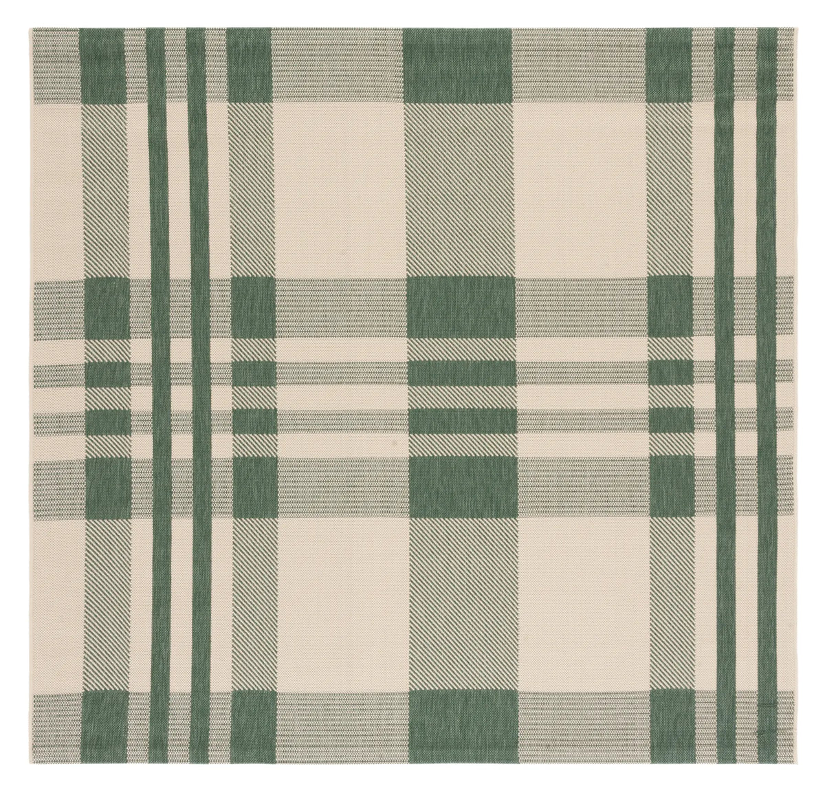 Safavieh Courtyard 6'-7" x 6'-7" Rug in Green / Beige