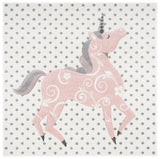 Safavieh Carousel Kids 100 5'-3" x 5'-3" Rug in Ivory Grey / Pink