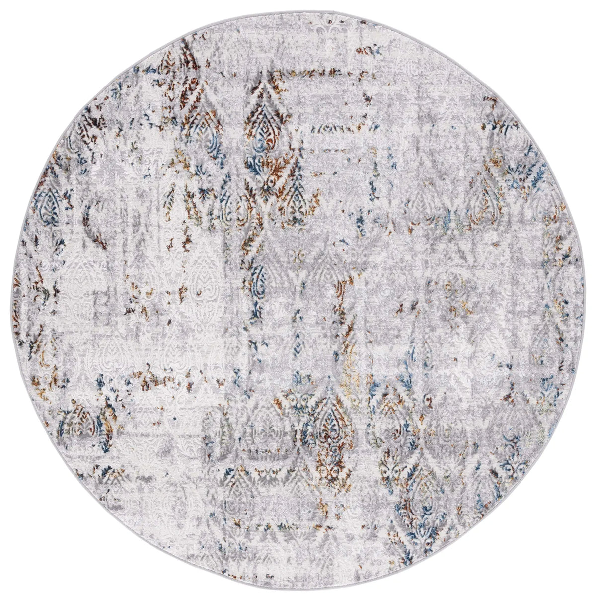 Safavieh Amelia 6'-7" x 6'-7" Rug in Grey / Blue Gold