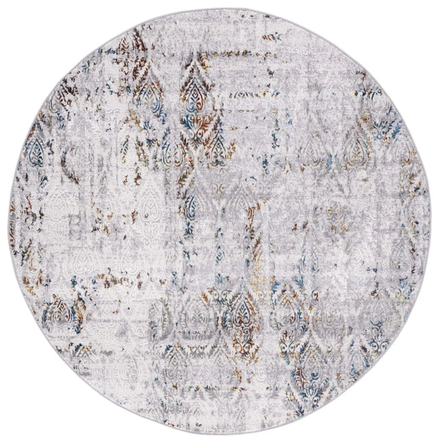 Safavieh Amelia 6'-7" x 6'-7" Rug in Grey / Blue Gold