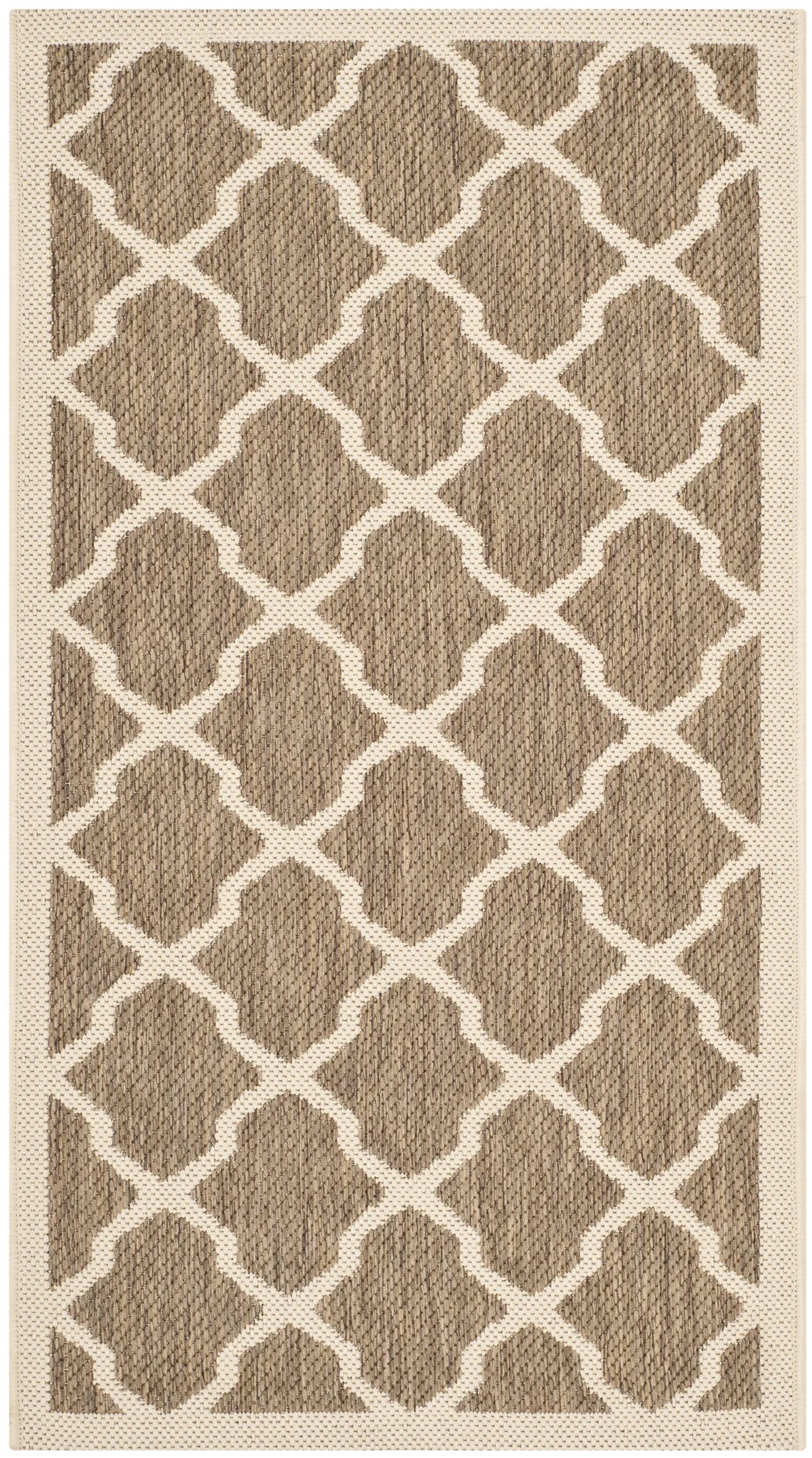 Safavieh Courtyard 2'-0" x 3'-7" Rug in Brown / Bone