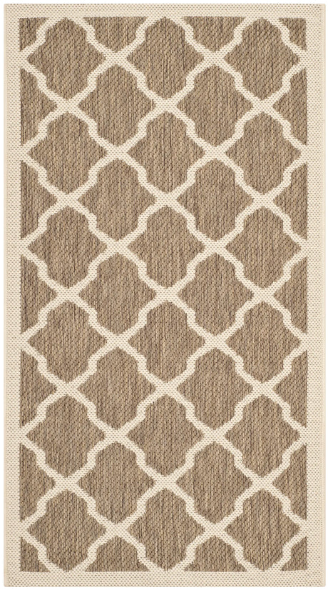 Safavieh Courtyard 2'-0" x 3'-7" Rug in Brown / Bone