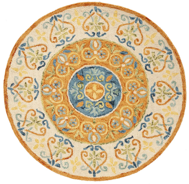 Safavieh Novelty 3'-0" x 3'-0" Rug in Rust / Ivory