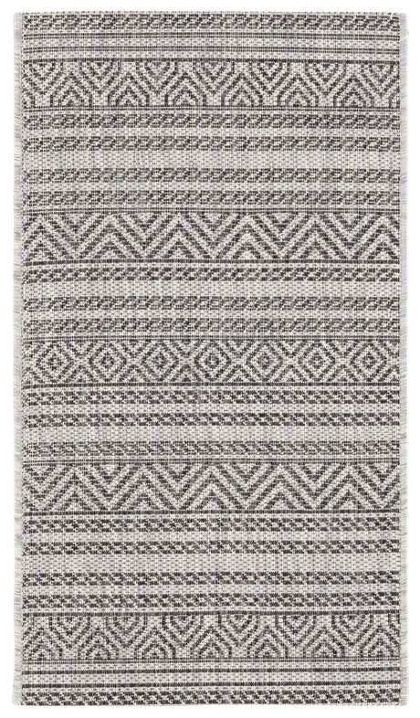 Safavieh Courtyard 2'-0" x 3'-7" Rug in Black / Grey