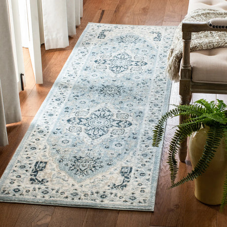 Safavieh Isabella 2'-2" x 11'-0" Rug in Light Blue / Cream