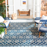 Safavieh Courtyard 6'-7" x 9'-6" Rug in Navy / Light Beige