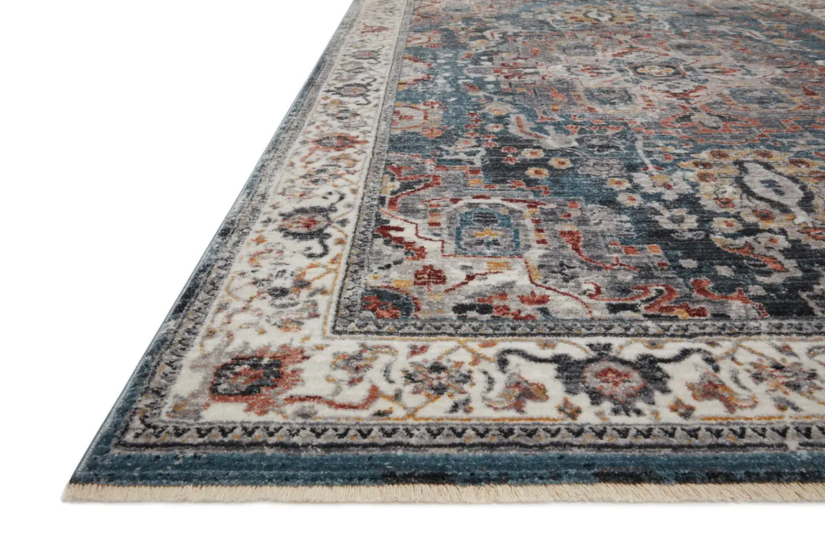 Loloi Samra Sam-04 Slate/Multi Rugs - rug corner