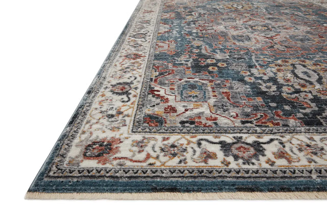 Loloi Samra Sam-04 Slate/Multi Rugs - rug corner