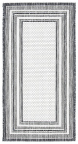 Safavieh Courtyard 2'-7" x 5'-0" Rug in Ivory / Black
