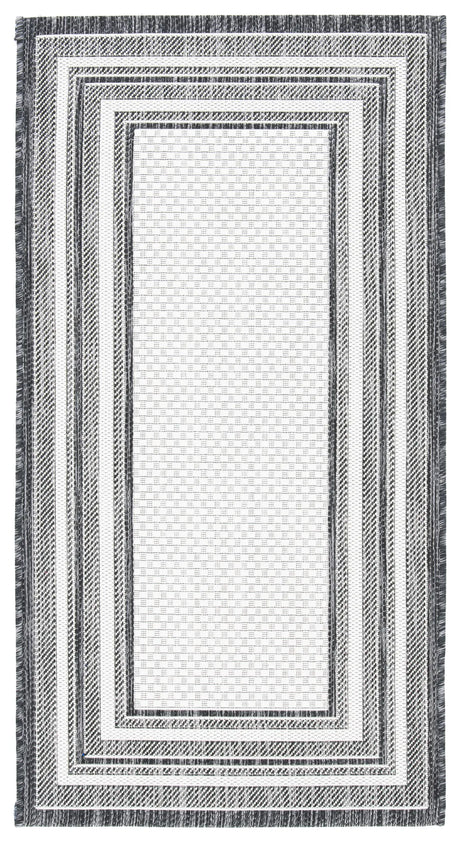 Safavieh Courtyard 2'-7" x 5'-0" Rug in Ivory / Black