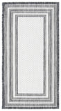 Safavieh Courtyard 2'-7" x 5'-0" Rug in Ivory / Black