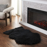 Safavieh Faux Sheep Skin 2'-0" x 3'-0" Rug in Black