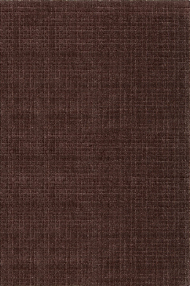 Chandra Reyna REY-55302 Chocolate rug, flat view