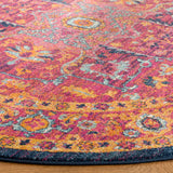Safavieh Evoke 5'-3" x 5'-3" Rug in Fuchsia / Orange