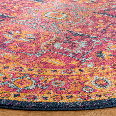 Safavieh Evoke 5'-3" x 5'-3" Rug in Fuchsia / Orange