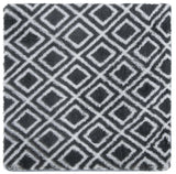 Safavieh Rainbow Shag 4'-0" x 4'-0" Rug in Charcoal / White