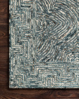 Loloi Ziva Zv-04 Denim Rugs - corner on wood