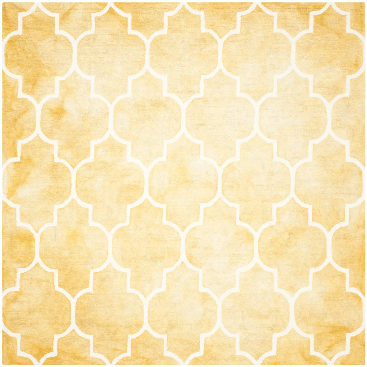 Safavieh Dip Dye 7'-0" x 7'-0" Rug in Gold / Ivory