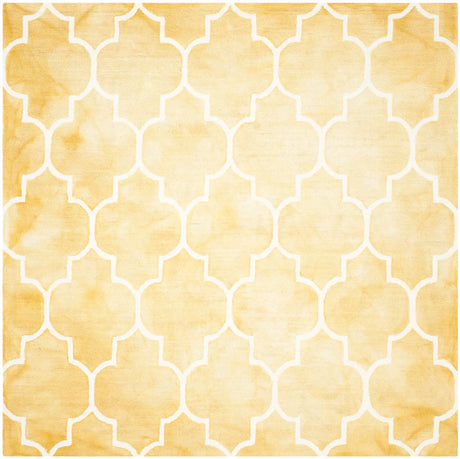 Safavieh Dip Dye 7'-0" x 7'-0" Rug in Gold / Ivory
