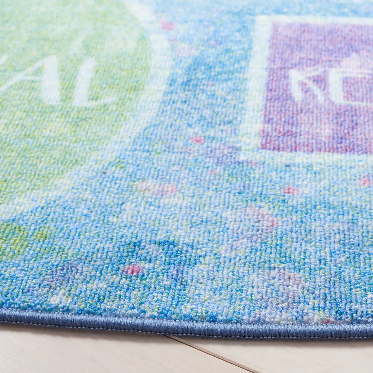 Safavieh Kids Playhouse 200 5'-0" x 5'-0" Rug in Blue / Pink