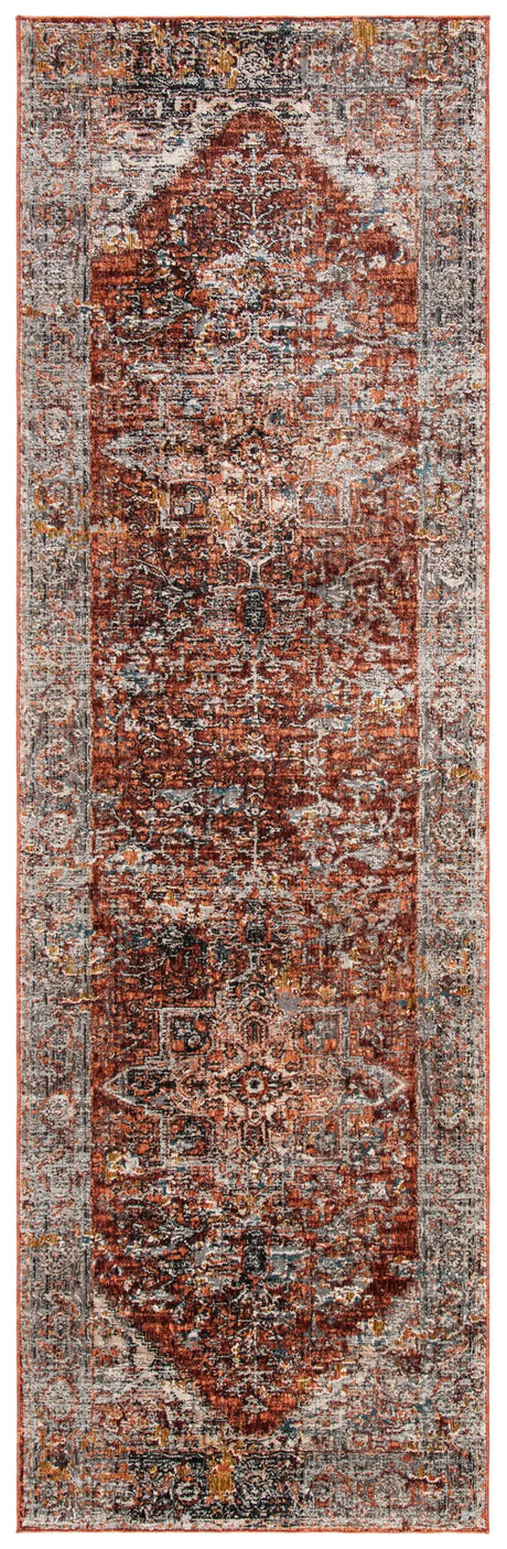 Safavieh Limitee 700 2'-0" x 10'-0" Rug in Beige / Rust