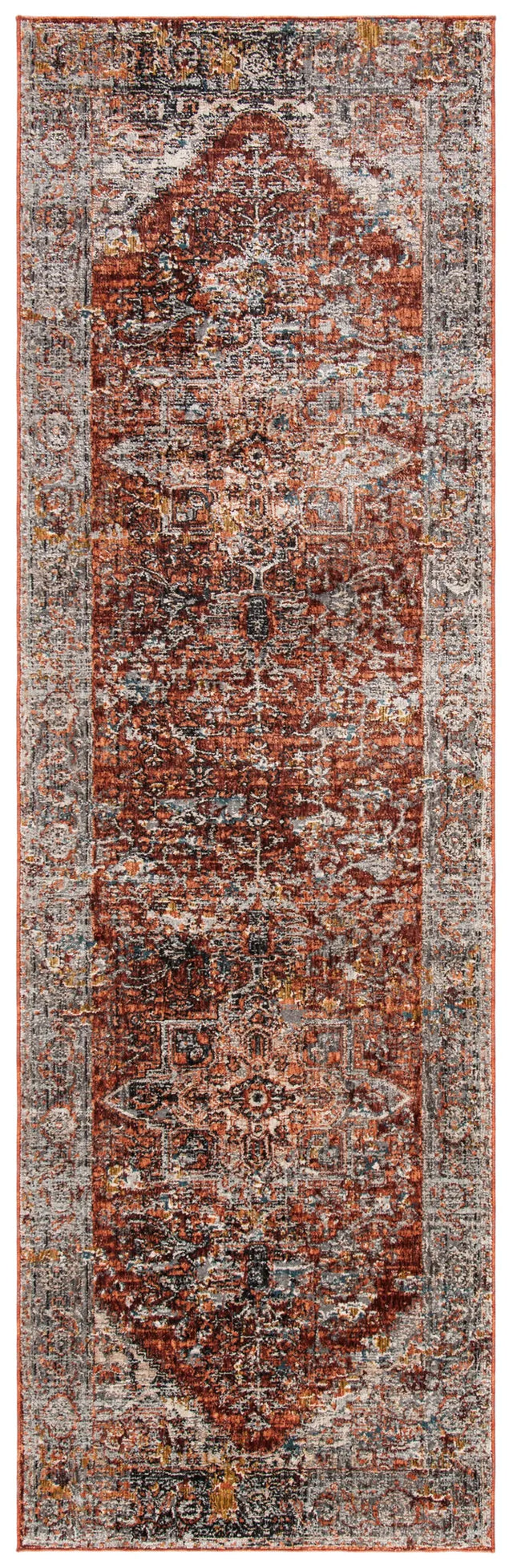 Safavieh Limitee 700 2'-0" x 10'-0" Rug in Beige / Rust