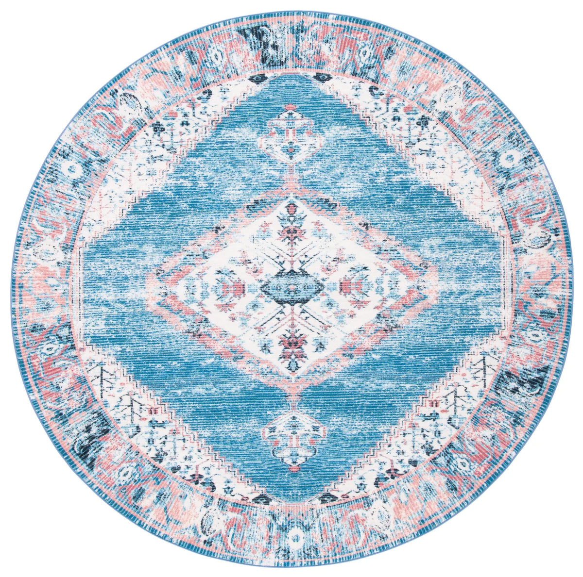 Safavieh Journey 6'-7" x 6'-7" Rug in Ivory / Blue