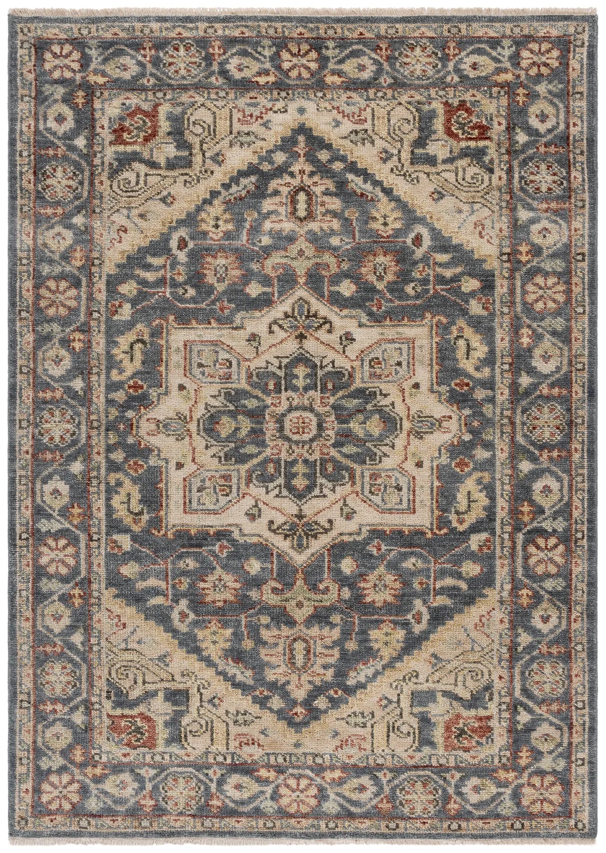 Safavieh Samarkand 6'-0" x 9'-0" Rug in Blue / Ivory