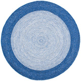 Safavieh Braided 5'-0" x 5'-0" Rug in Navy / Ivory