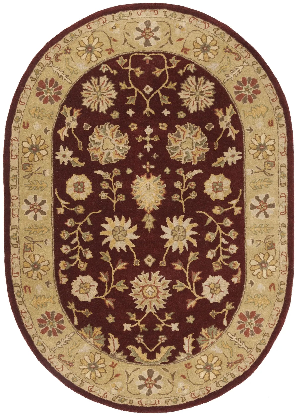 Safavieh Heritage 4'-6" x 6'-6" Rug in Red / Gold