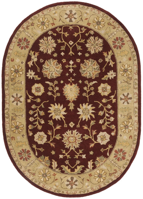 Safavieh Heritage 4'-6" x 6'-6" Rug in Red / Gold