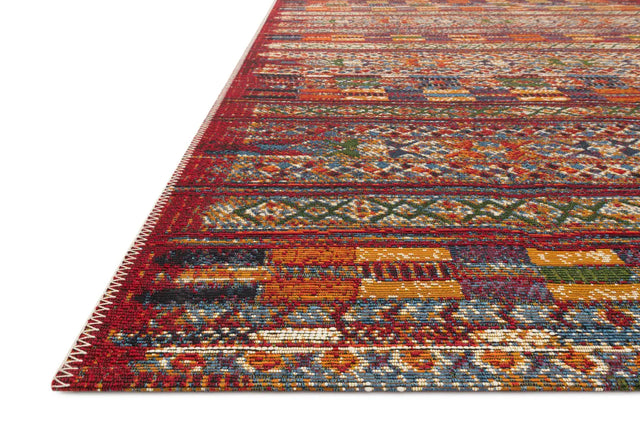 Loloi Mika Mik-09 Red / Multi Rugs - rug corner