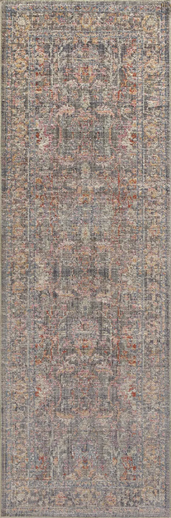 Chris Loves Julia x Loloi Rosemarie ROE-01 Stone / Multi Rug - runner flat
